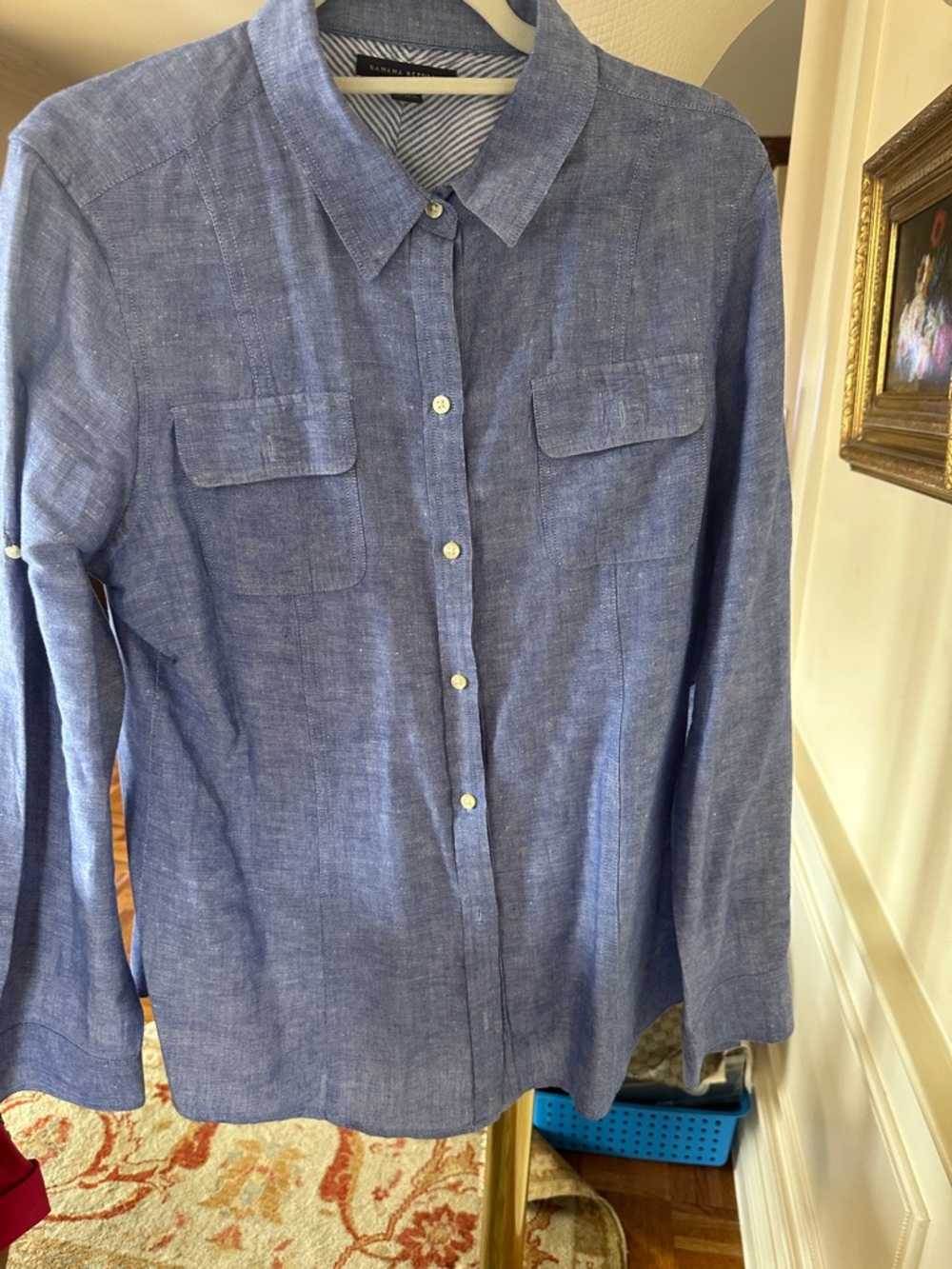Banana Republic Chambray Blue Button-Down Shirt